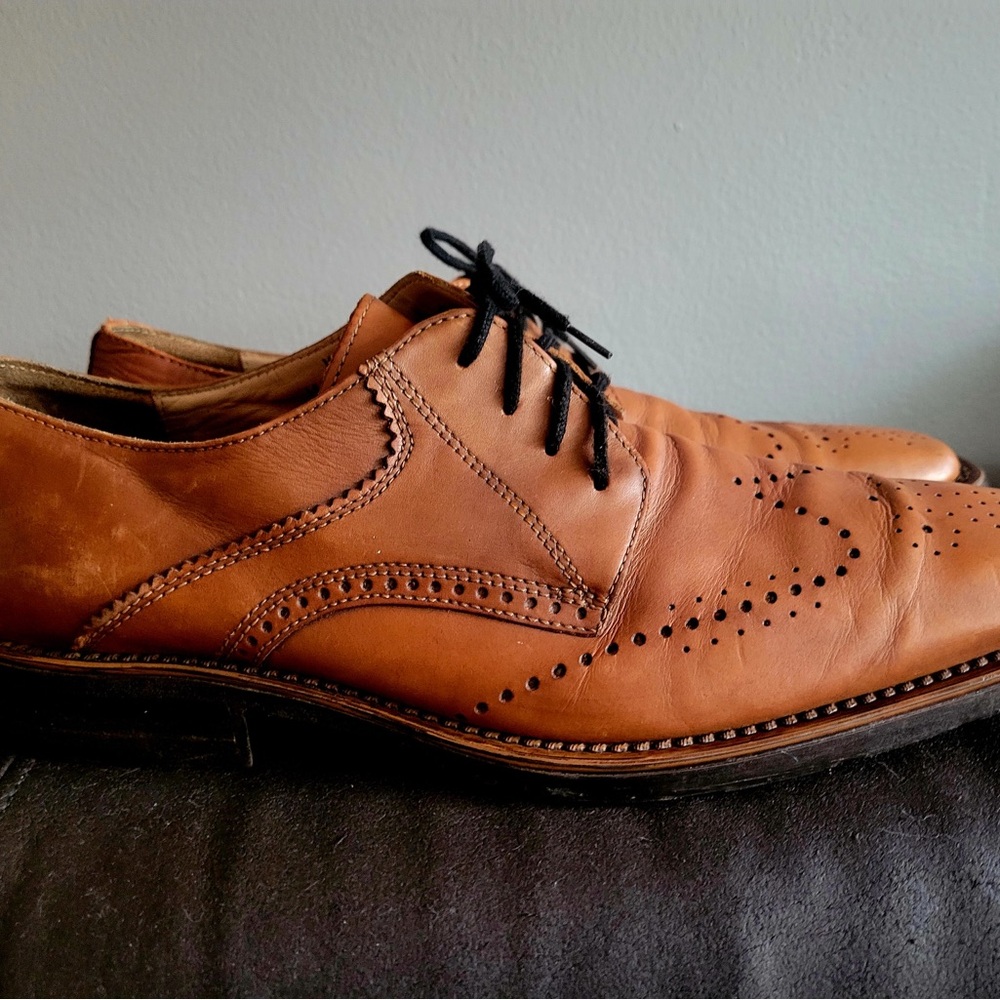 Skechers Tan Leather Men's Oxfords